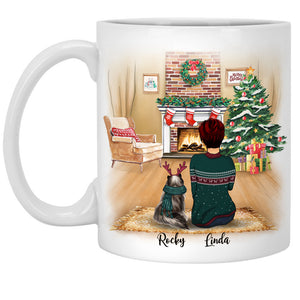 Best Cat Mom Christmas Personalized Mugs