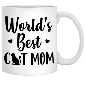 Best Cat Mom Christmas Personalized Mugs