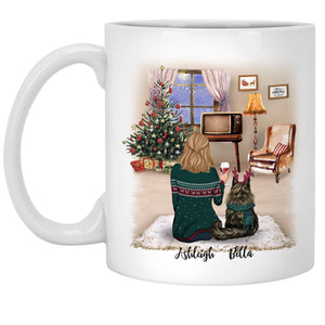 Need Wine And Cat Christmas Personalized Mugs