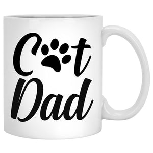 Cat Dad Christmas Personalized Mugs