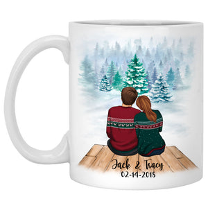 To my husband I love you in the morning quote customized mug, personalized Christmas gift for him