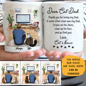 Dear Cat Dad Personalized Mugs