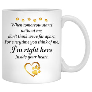 Cat Inside Your Heart Personalized Mugs