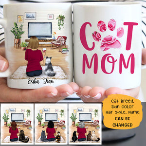 Cat Mom Personalized Mugs
