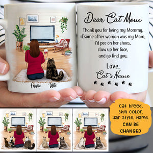 Dear Cat Mom Personalized Mugs