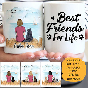 Cat Best Friends For Life Personalized Mugs
