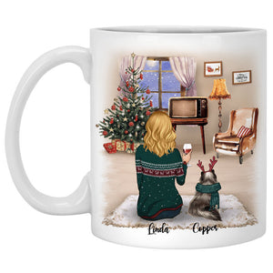 All I Care About Is My Cat Christmas Personalized Mugs