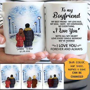 To my boyfriend My best friend My love bug street customized mug, personalized Valentine's Day gift for him