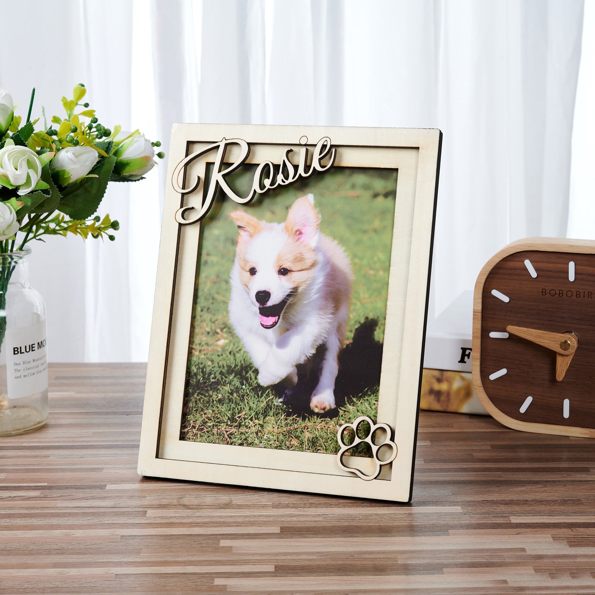 Personalized Dog Frame, Dog Memorial Gift, Custom Dog Picture Frame, Pet Name Photo Frame