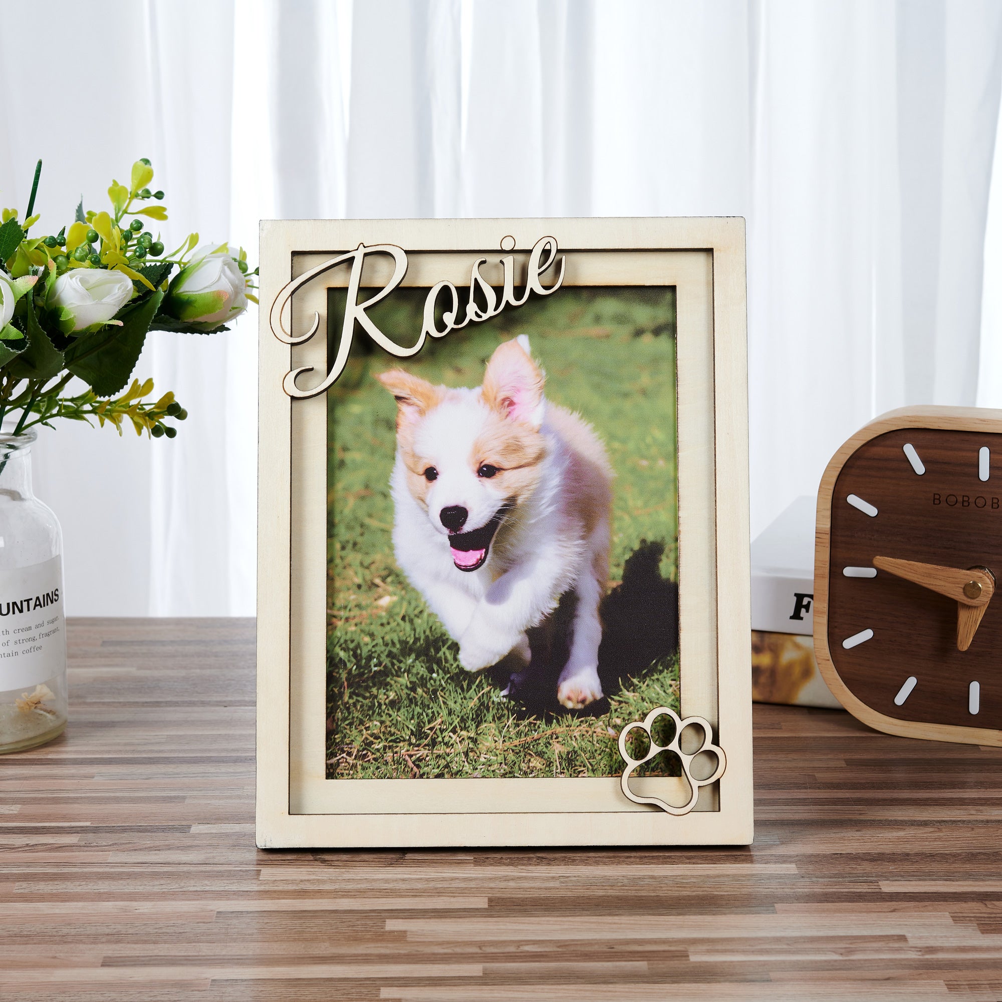 Personalized Dog Frame, Dog Memorial Gift, Custom Dog Picture Frame, Pet Name Photo Frame