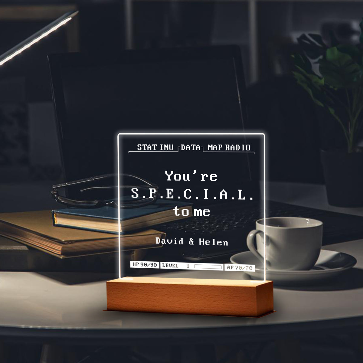 You're Special To Me Acrylic Night Light, Personalized Fallout Sign, LED Room Lamp, Fallout LED Light Decor, Valentine's Day Gift For Him