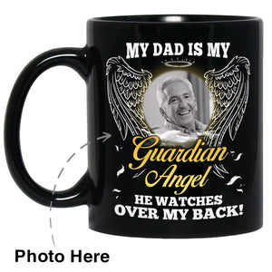 He Watches Over My Back Custom Photo Coffee Mugs