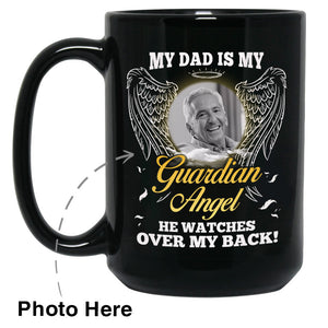 He Watches Over My Back Custom Photo Coffee Mugs