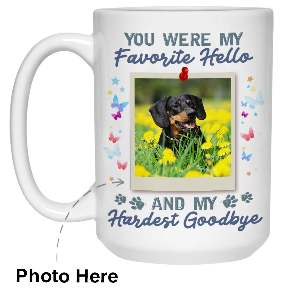 You Were My Favorite Hello White Custom Photo Coffee Mugs