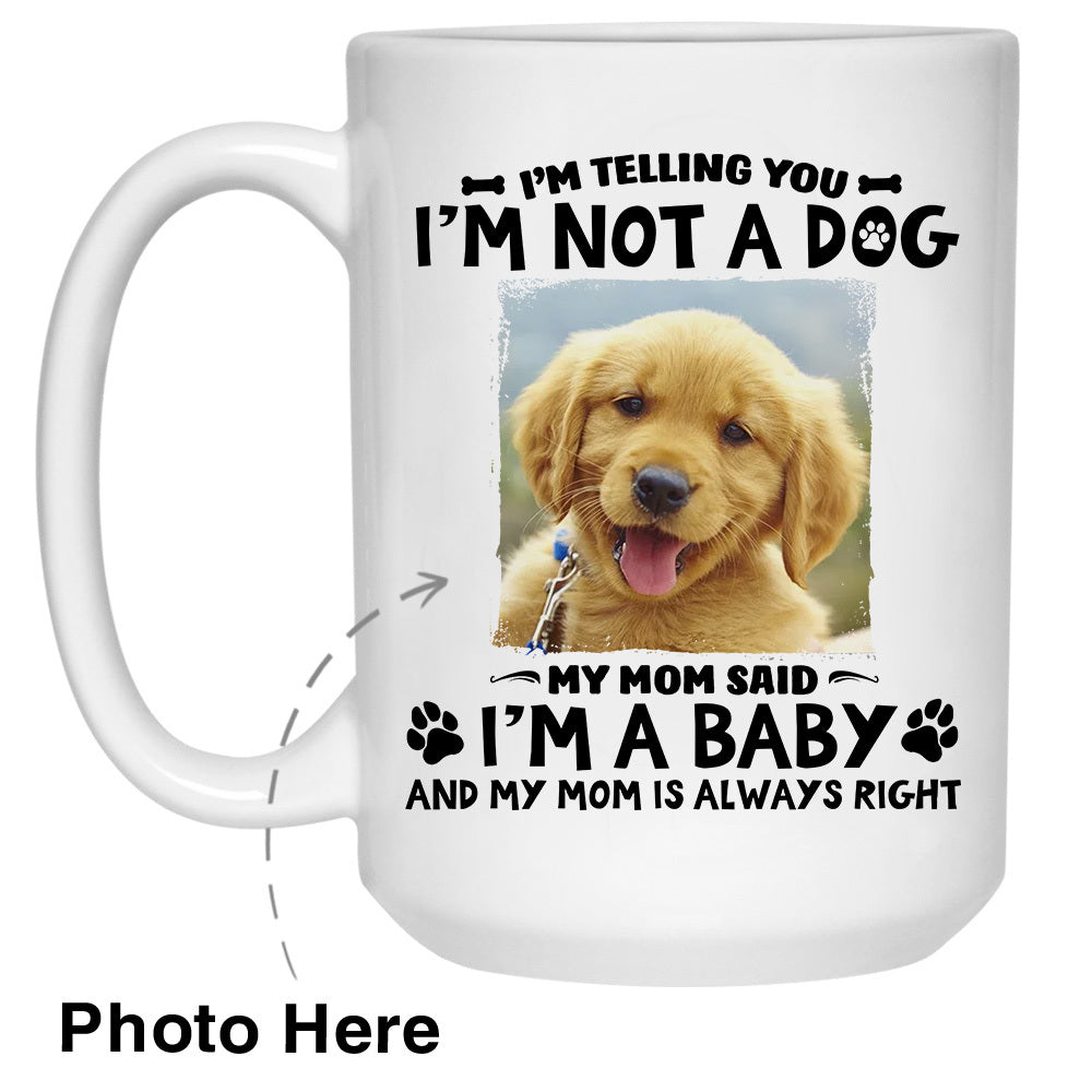 I Am Not A Dog Custom Photo Coffee Mugs