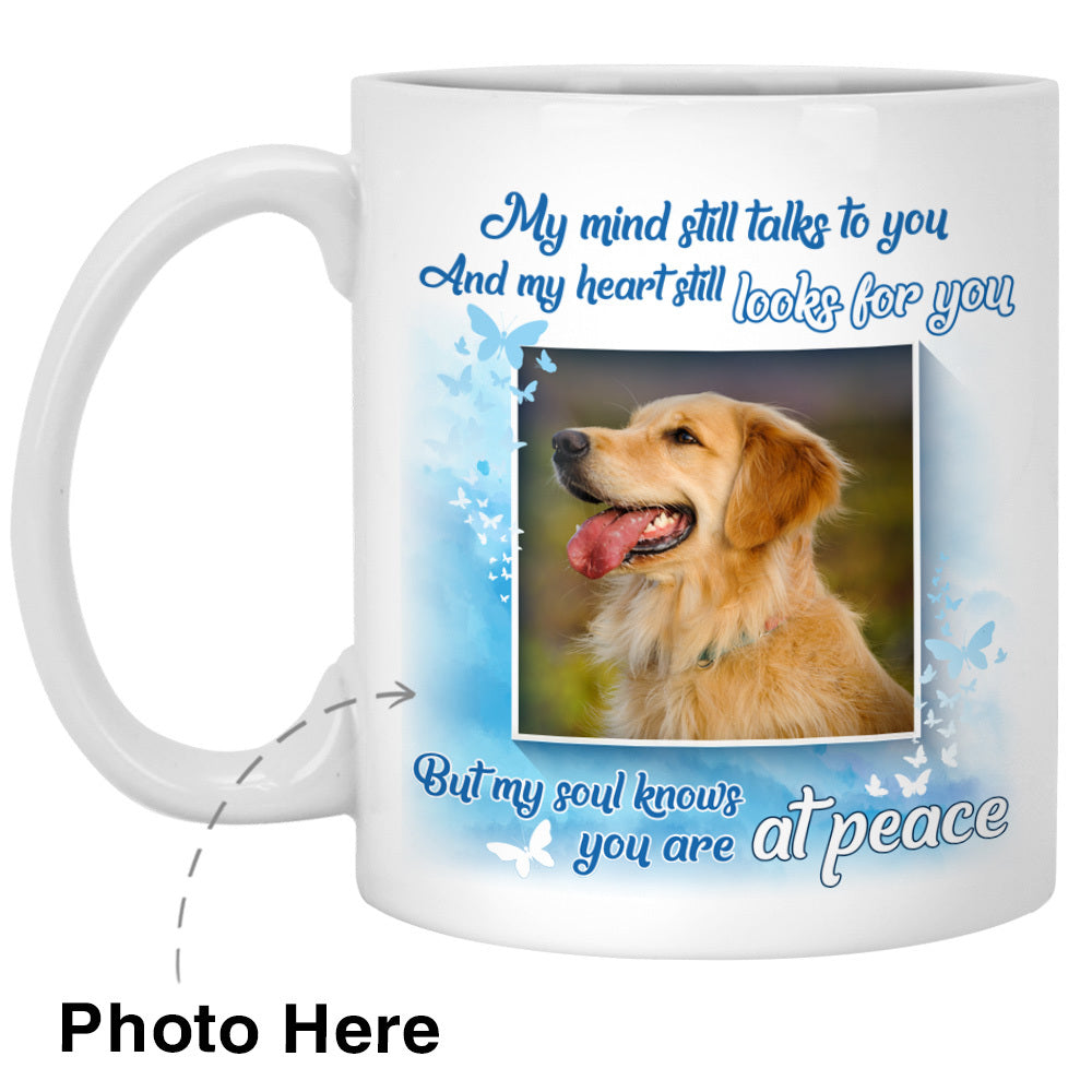 My Mind Still Talks To You White Custom Photo Coffee Mugs