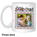 Bonus Dad Custom Photo Mug, Gift for Step Dad, Step Father's Birth Day Gift