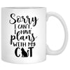 Plan With My Cat Christmas Personalized Mugs