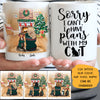 Plan With My Cat Christmas Personalized Mugs