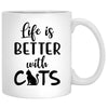 Better With A Cat Christmas Personalized Mugs