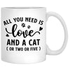 Love And Cats Christmas Personalized Mugs