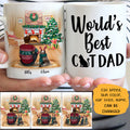 Best Cat Dad Christmas Personalized Mugs
