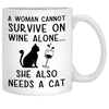 Need Wine And Cat Christmas Personalized Mugs