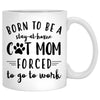 Stay At Home Cat Mom Christmas Personalized Mugs