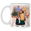 Stay At Home Cat Mom Christmas Personalized Mugs