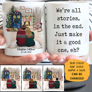 Couple Christmas Phonebox Personalized Coffee Mugs