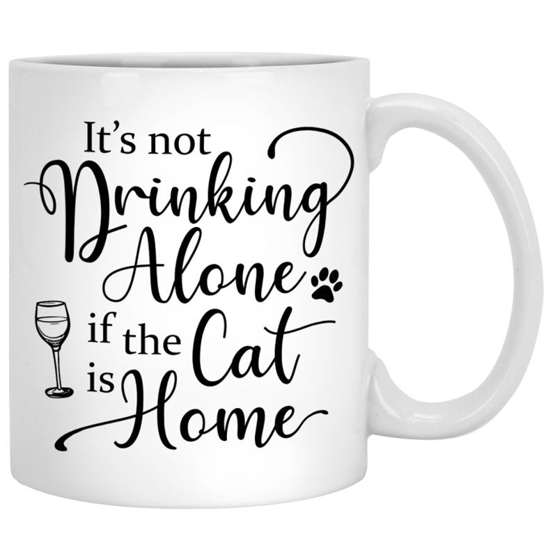 Not Drinking Alone If Cat Is Home Christmas Personalized Mugs