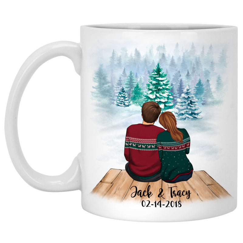To my husband I love you in the morning quote customized mug, personalized Christmas gift for him