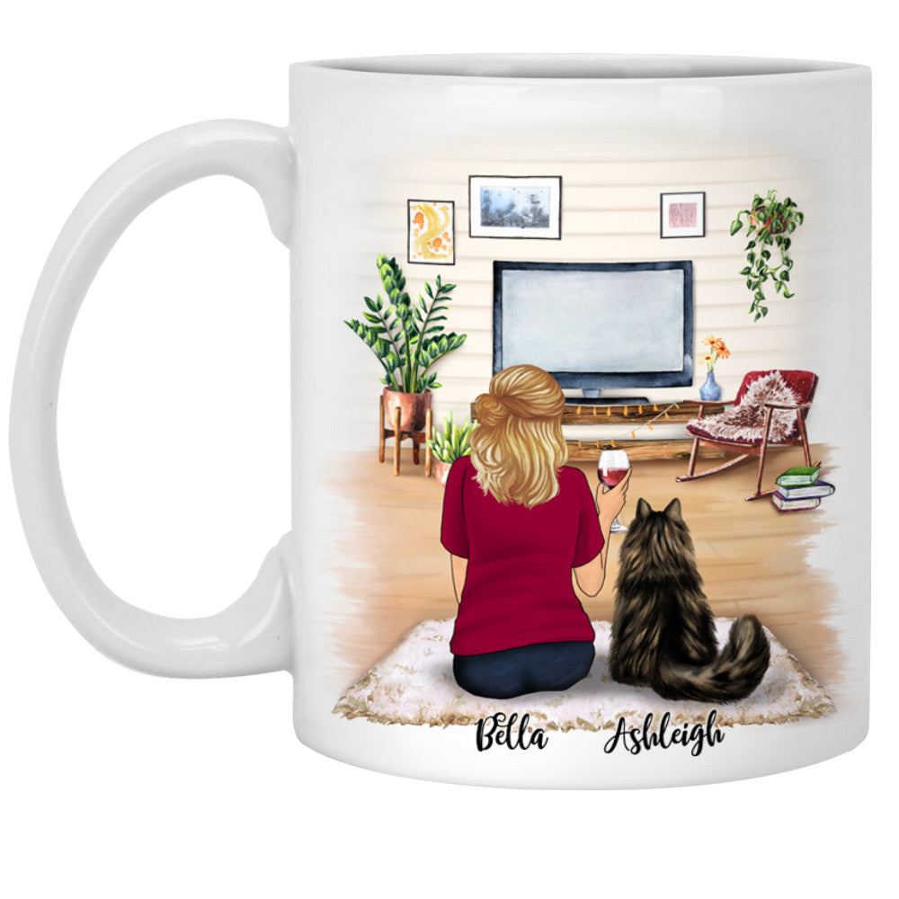 Plan With My Cat Personalized Mugs