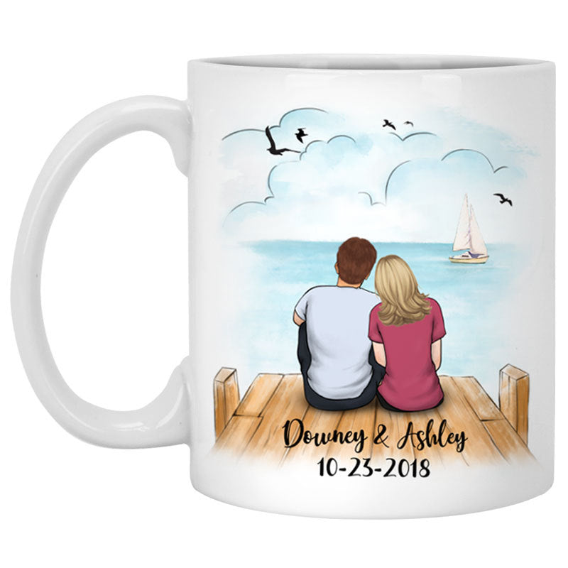 To my husband I love you then I love you still customized mug, personalized Valentine&#39;s Day gift for him