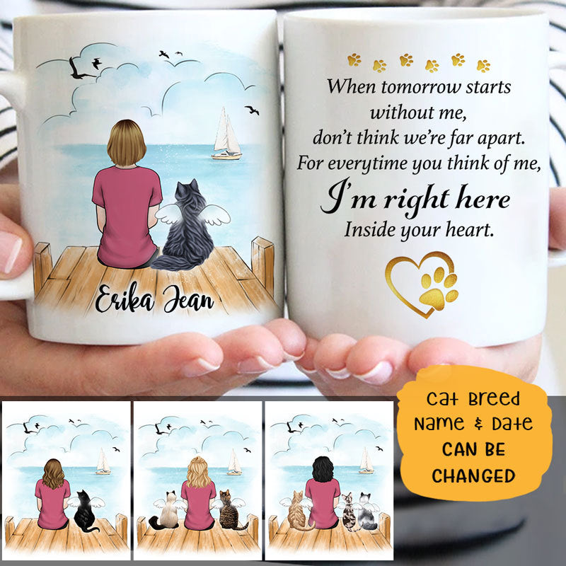Cat Inside Your Heart Personalized Mugs