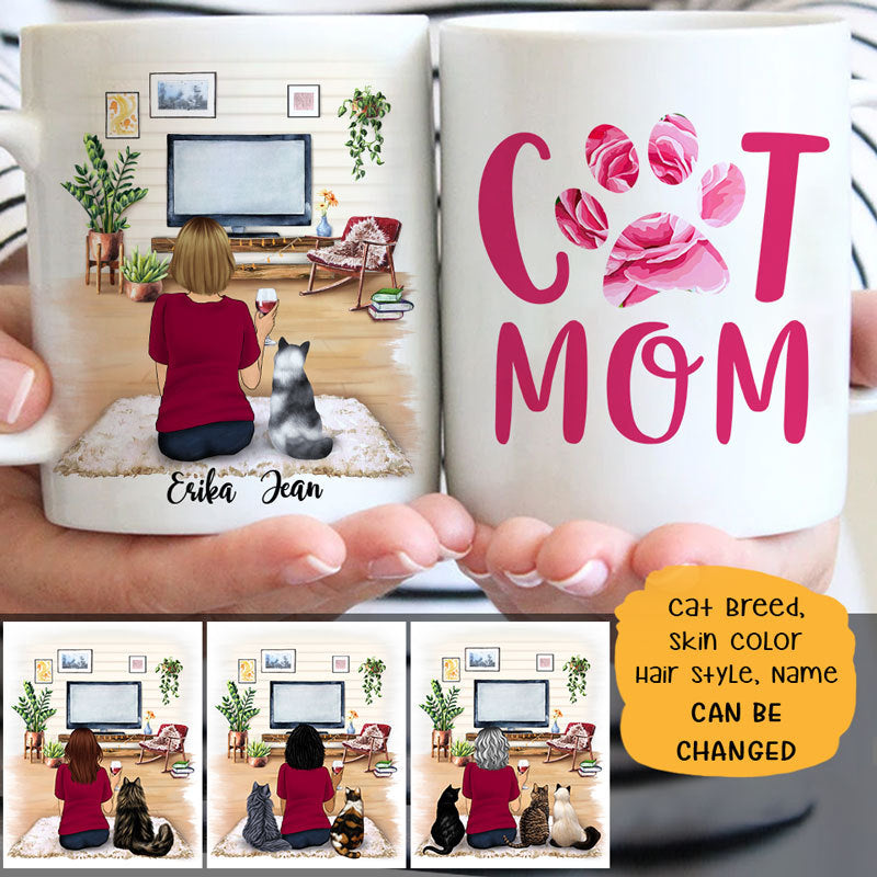 Cat Mom Personalized Mugs