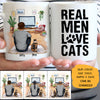 Real Men Love Cats Personalized Mugs
