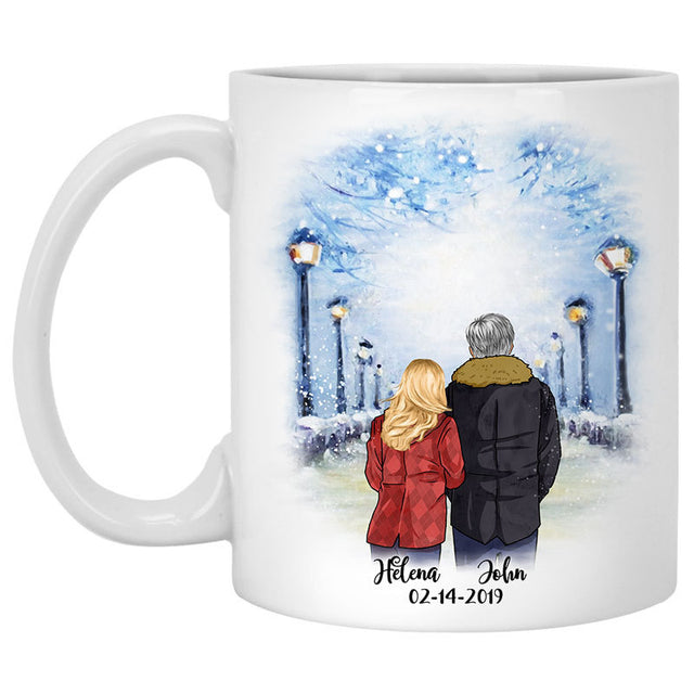 To my husband I wish I could turn back the clock street customized mug, personalized Valentine's Day gift for him