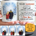 To my husband I wish I could turn back the clock street customized mug, personalized Valentine's Day gift for him