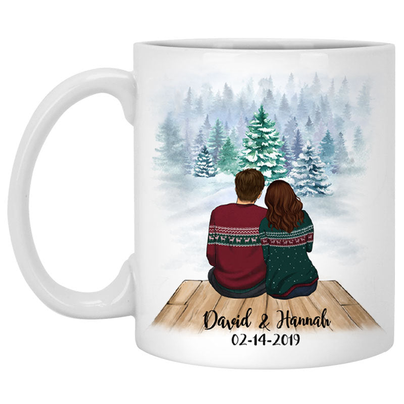 Personalized Mug - Hugging Couple Christmas - All I Want For Christmas Is  You - Valentine's Day Gifts, Couple