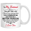 To my husband Love the day I met you quote customized mug, personalized Valentine's Day gift for him