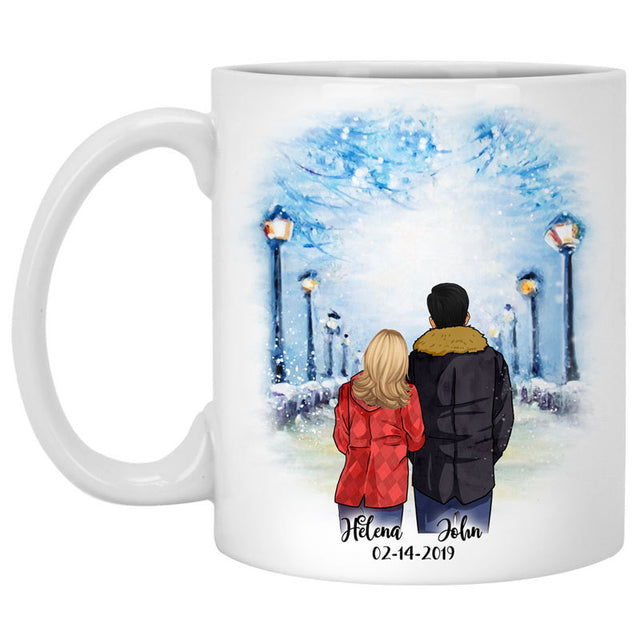 To my husband Loving you is my life quote Street customized mug, personalized Valentine's Day gift for him