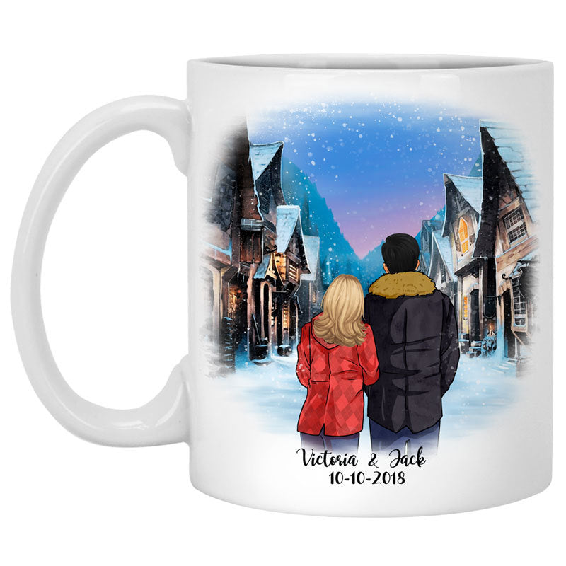 To my husband Loving you is my life quote Village customized mug, personalized Valentine's Day gift for him