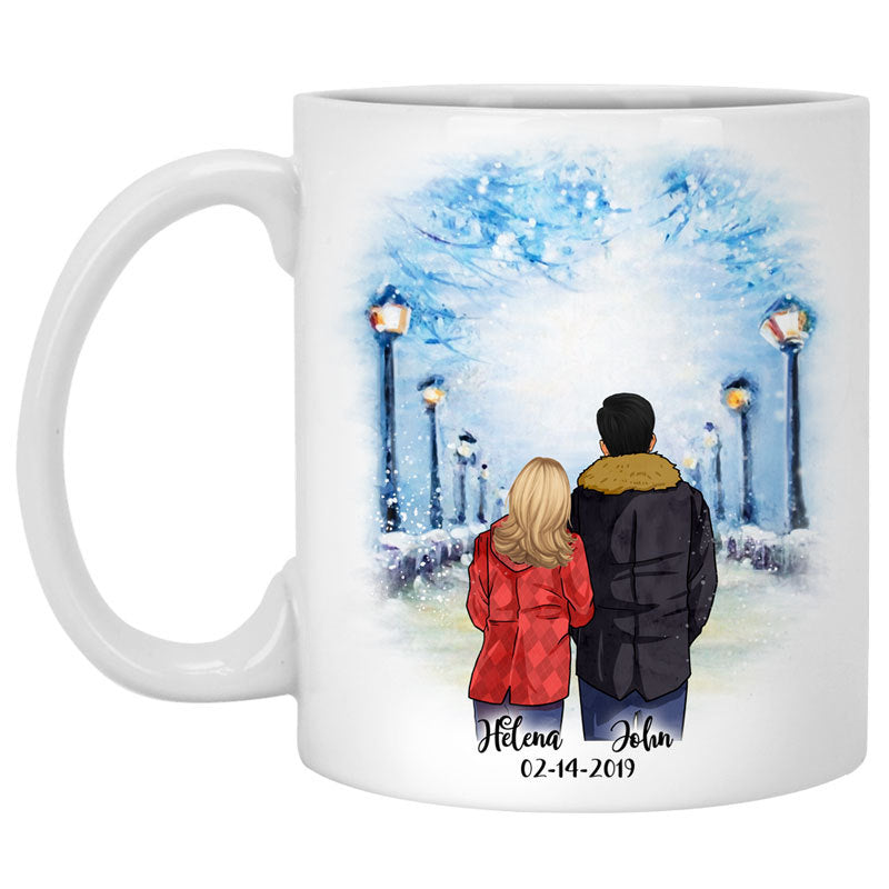 To my wife Falling in love with you was beyond my control quote customized mug, personalized Valentine's Day gift for her