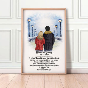 I wish I could turn back the clock street Personalized Poster, Anniversary Gift, Custom Valentine's Day Gift