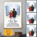 Love you in the morning street Personalized Poster, Anniversary Gift, Custom Valentine's Day Gift