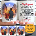 To my boyfriend Love the day I met you city street customized mug, personalized Valentine's Day gift for him