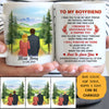 To my boyfriend Promise to encourage you and inspire you mountain customized mug, personalized Valentine's Day gift for him