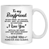 To my boyfriend My best friend My love bug spring road customized mug, personalized Valentine's Day gift for him