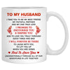 To my husband Promise to encourage you and inspire you mountain customized mug, personalized Valentine's Day gift for him